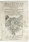 LAW  FLÓREZ DÍEZ DE MENA, BLAS. Recentiorem practicarum quaestionum juris canonici et civilis . . . libri tres.  1603